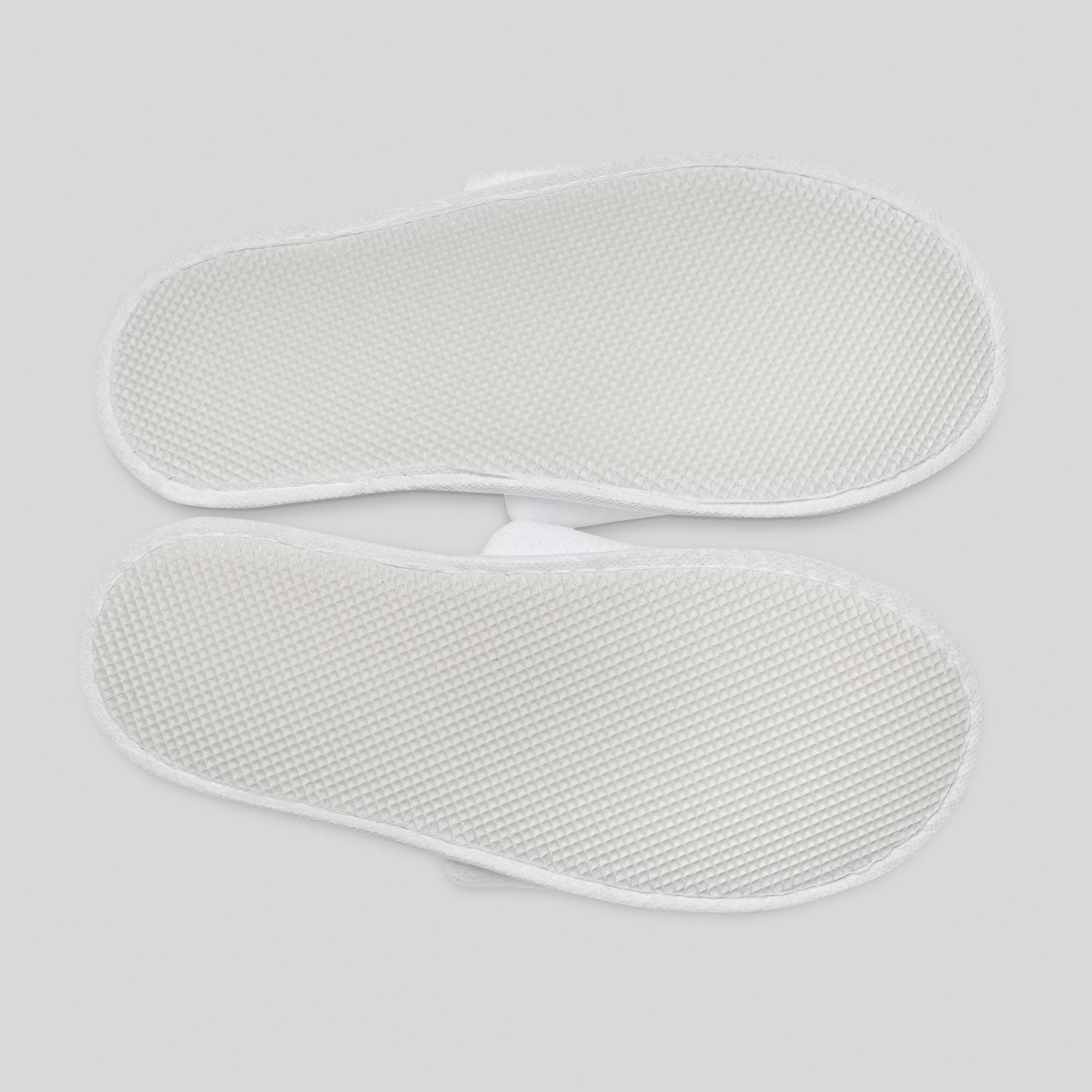 White Closed Toe Adult Velour Slippers  - Single pack